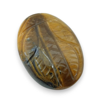 Tiger's eye carved cabochon 28x20 mm no. 11