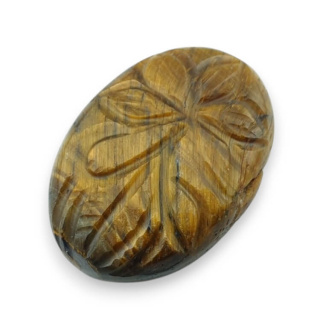 Tiger's eye carved cabochon 28x20 mm no 19