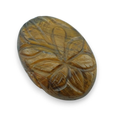 Tiger's eye carved cabochon 28x20 mm no 19 Tiger's eye carved cabochon 28x20 mm no 19