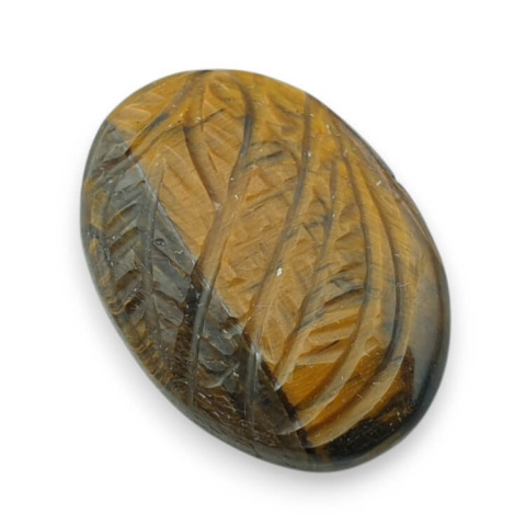 Tiger's eye carved cabochon 28x20 mm no 6 Tiger's eye carved cabochon 28x20 mm no 6