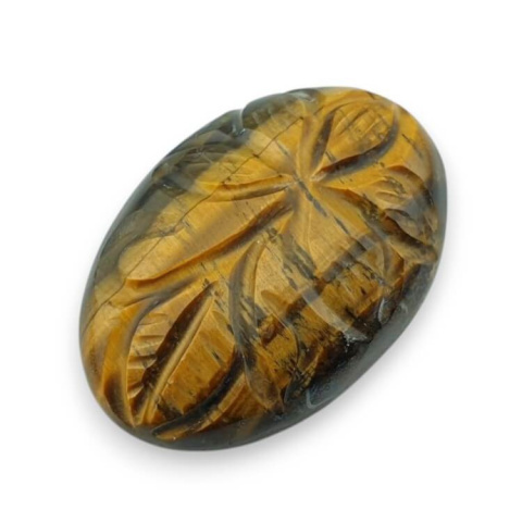 Tiger's eye carved cabochon 29x20 mm no 1 Tiger's eye carved cabochon 29x20 mm no 1