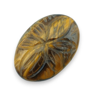 Tiger's eye cabochon carved 29x20 mm no. 3