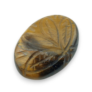 Tygrysie oko kaboszon carving 29x20 mm nr 7