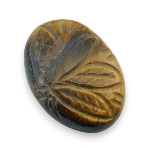 Tiger's eye cabochon carved 29x20 mm no. 7 Tiger's eye cabochon carved 29x20 mm no. 7