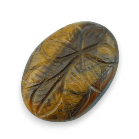 Tiger's eye cabochon carving 30x22 mm no. 18 Tiger's eye cabochon carving 30x22 mm no. 18