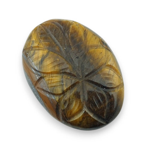 Tiger's eye cabochon carving 30x22 mm no. 18 Tiger's eye cabochon carving 30x22 mm no. 18