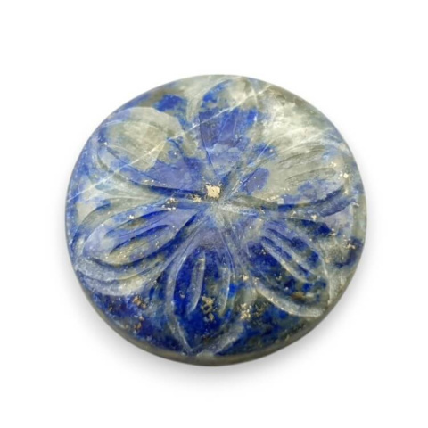 Lapis lazuli carved cabochon dia. 23 mm no 30 Lapis lazuli carved cabochon dia. 23 mm no 30