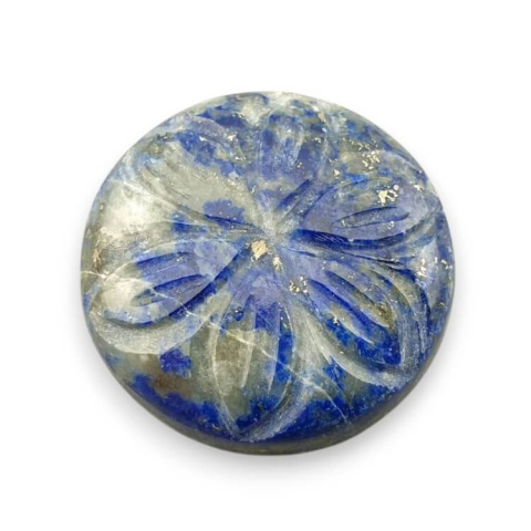 Lapis lazuli carved cabochon dia. 23 mm no 30 Lapis lazuli carved cabochon dia. 23 mm no 30