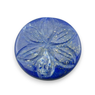Lapis lazuli carved cabochon dia. 25 mm no 13