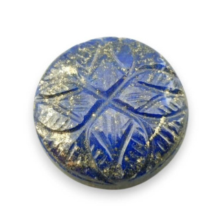 Lapis lazuli carved cabochon dia. 26 mm no 21