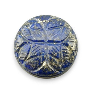 Lapis lazuli carved cabochon dia. 26 mm no 21