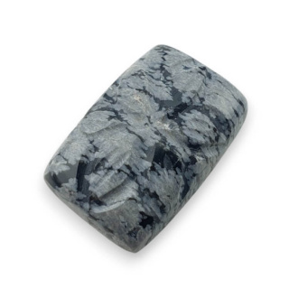 Snow obsidian carved cabochon 22x15 mm no 26