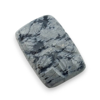 Snow obsidian carved cabochon 22x15 mm no 26