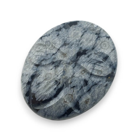 Snow obsidian cabochon carved 24x19 mm no 41 Snow obsidian cabochon carved 24x19 mm no 41