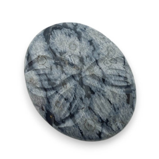 Snow obsidian cabochon carved 24x19 mm no 41