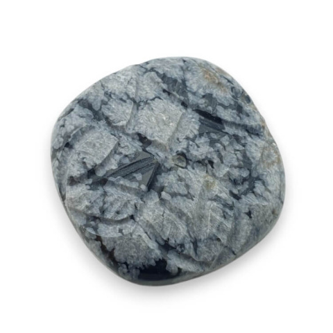 Snow obsidian carved cabochon 24x24 mm no 12 Snow obsidian carved cabochon 24x24 mm no 12