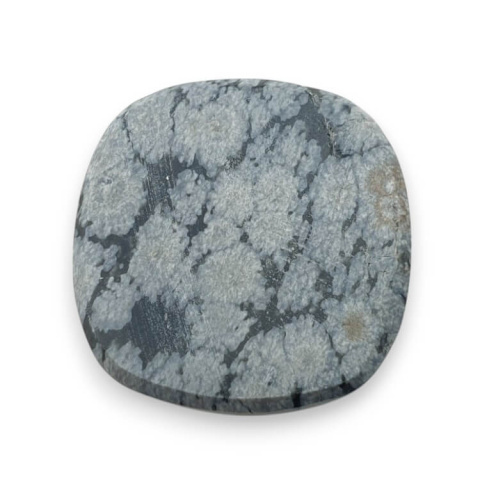 Snow obsidian carved cabochon 24x24 mm no 12 Snow obsidian carved cabochon 24x24 mm no 12