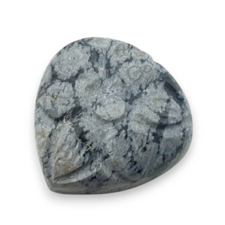 Snow obsidian carved cabochon 24x24 mm no 7