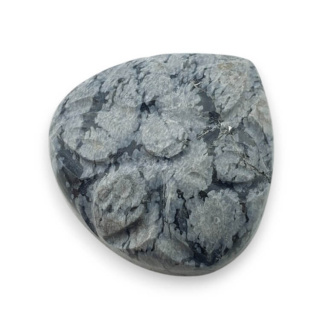 Snow obsidian carved cabochon 24x24 mm no 7