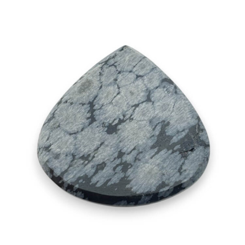 Snow obsidian cabochon carved 25x25 mm no 35