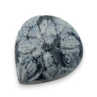 Snow obsidian cabochon carving 26x23 mm no. 30