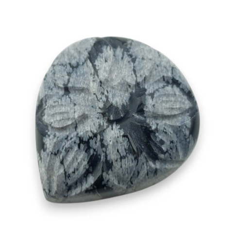 Snow obsidian cabochon carved 26x23 mm no 30 Snow obsidian cabochon carved 26x23 mm no 30