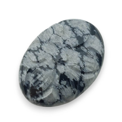 Snow obsidian cabochon carved 27x20 mm no 21 Snow obsidian cabochon carved 27x20 mm no 21