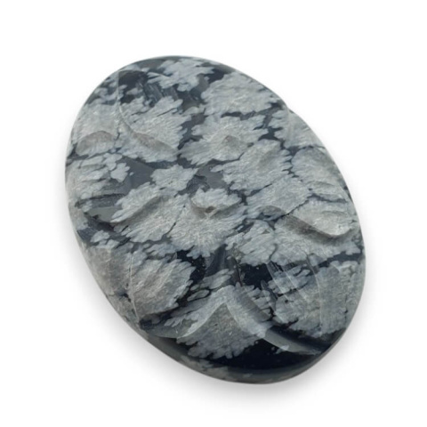 Snow obsidian cabochon carved 27x20 mm no 21 Snow obsidian cabochon carved 27x20 mm no 21