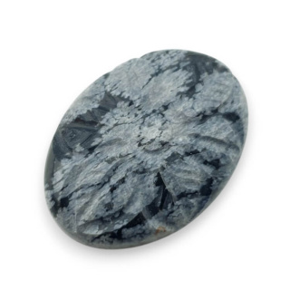 Snow obsidian cabochon carved 27x20 mm no 29