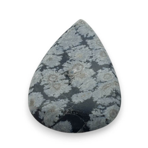 Snow obsidian cabochon carved 27x21 mm no 42 Snow obsidian cabochon carved 27x21 mm no 42