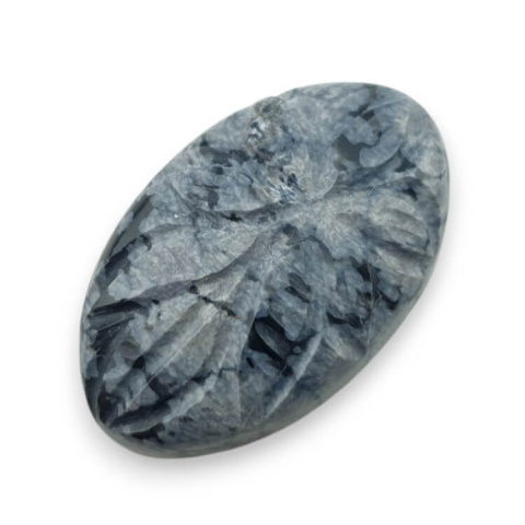 Snow obsidian carved cabochon 28x17 mm no 22 Snow obsidian carved cabochon 28x17 mm no 22
