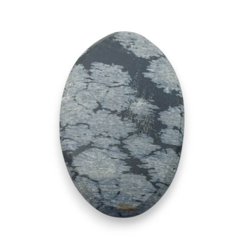 Snow obsidian carved cabochon 28x18 mm no 15 Snow obsidian carved cabochon 28x18 mm no 15