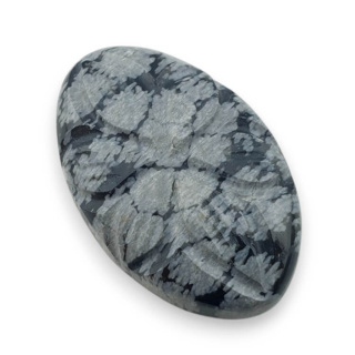 Snow obsidian carved cabochon 28x18 mm no 39