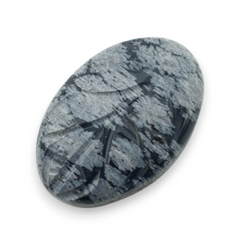 Snow obsidian carved cabochon 28x19 mm no. 5 Snow obsidian carved cabochon 28x19 mm no. 5
