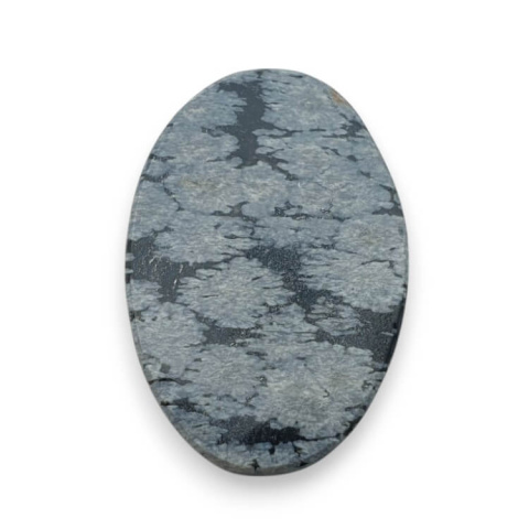 Snow obsidian carved cabochon 28x19 mm no. 5 Snow obsidian carved cabochon 28x19 mm no. 5