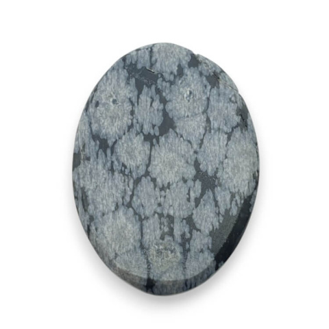 Snow obsidian carved cabochon 28x20 mm no 18 Snow obsidian carved cabochon 28x20 mm no 18