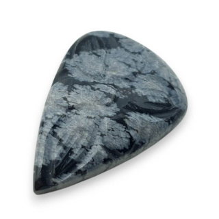 Snow obsidian carved cabochon 28x21 mm no 27