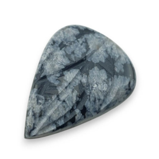 Snow obsidian carved cabochon 28x21 mm no 40
