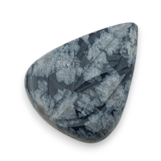 Snow obsidian carved cabochon 28x21 mm no 40