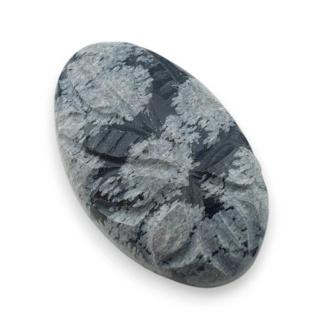 Snow obsidian carved cabochon 29x18 mm no 28