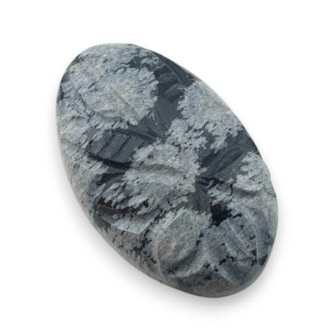 Snow obsidian carved cabochon 29x18 mm no 28 Snow obsidian carved cabochon 29x18 mm no 28