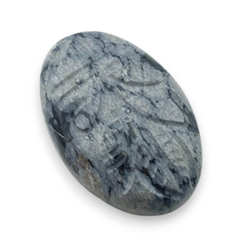 Snow obsidian carved cabochon 29x19 mm no 19 Snow obsidian carved cabochon 29x19 mm no 19