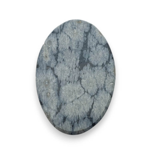 Snow obsidian carved cabochon 29x19 mm no 19 Snow obsidian carved cabochon 29x19 mm no 19
