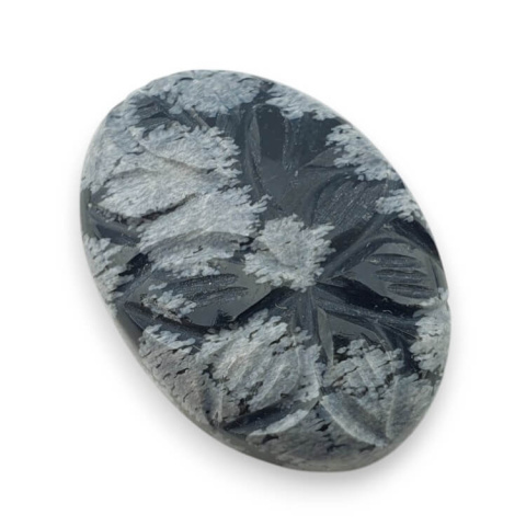 Snow obsidian cabochon carving 29x21 mm no 17 Snow obsidian cabochon carving 29x21 mm no 17