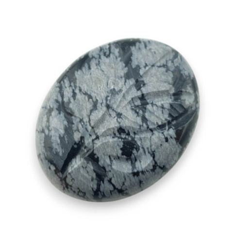 Snow obsidian carved cabochon 29x23 mm no 10 Snow obsidian carved cabochon 29x23 mm no 10