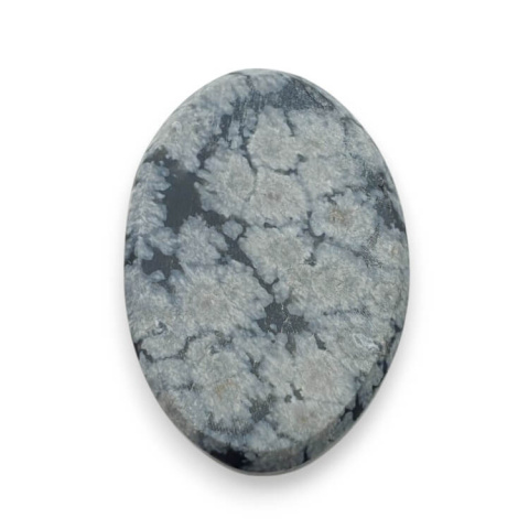 Snow obsidian cabochon carved 30x20 mm no 13 Snow obsidian cabochon carved 30x20 mm no 13