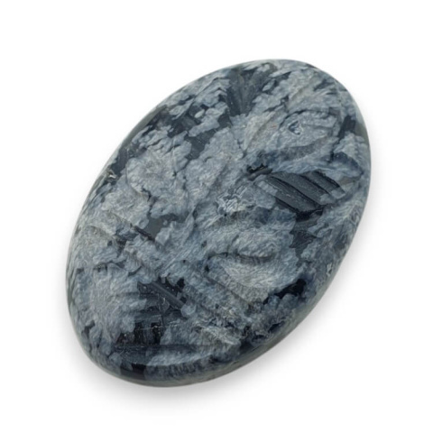 Snow obsidian cabochon carved 30x20 mm no 1 Snow obsidian cabochon carved 30x20 mm no 1