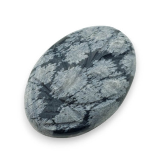 Snow obsidian cabochon carved 30x21 mm no 31