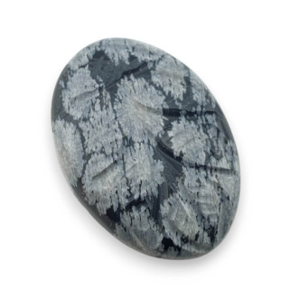Snow obsidian cabochon carved 30x21 mm no 31