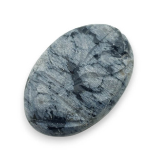 Snow obsidian cabochon carved 31x21 mm no 11